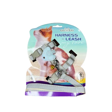 Díszes macskahám pórázzal – állítható, kényelmes és biztonságos