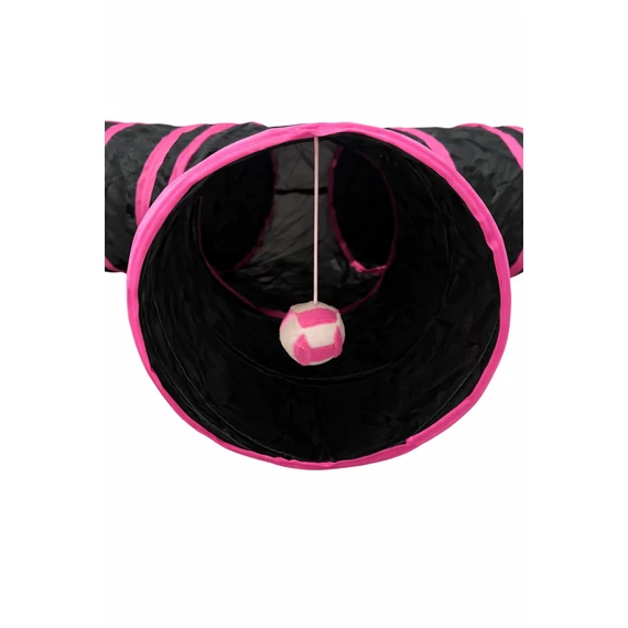 3 irányú Y alakú macska alagút rózsaszín játékkal