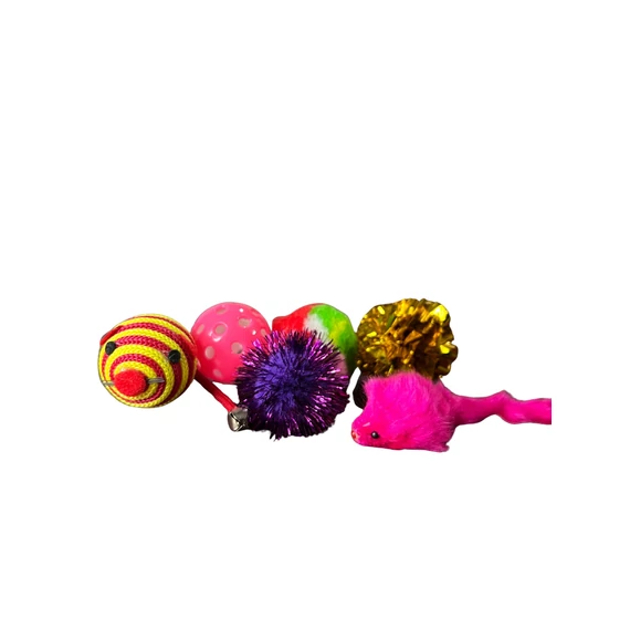 6 db-os macskajáték szett vegyes játékokkal