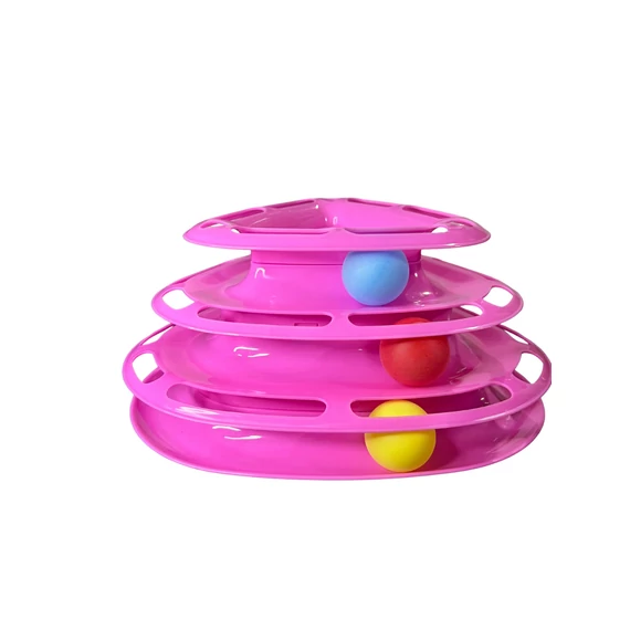 Játéktorony forgó labdákkal