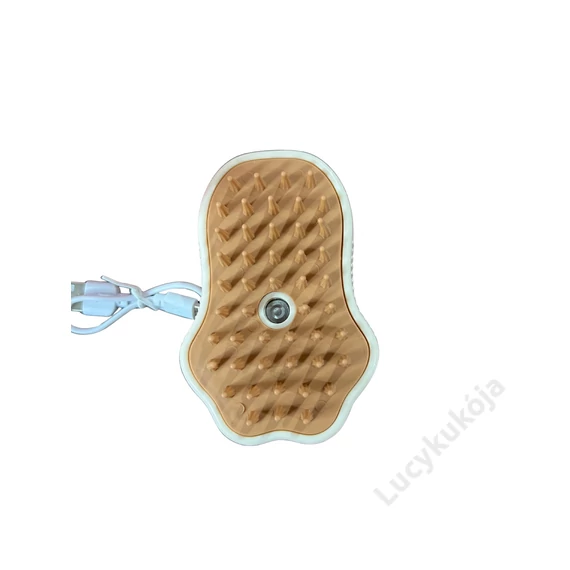 rózsaszín macska masszírozó gőzkefe szilikon sörtékkel