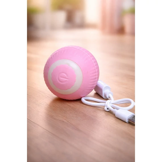 Interaktív mozgó macskalabda LED fénnyel USB tölthető