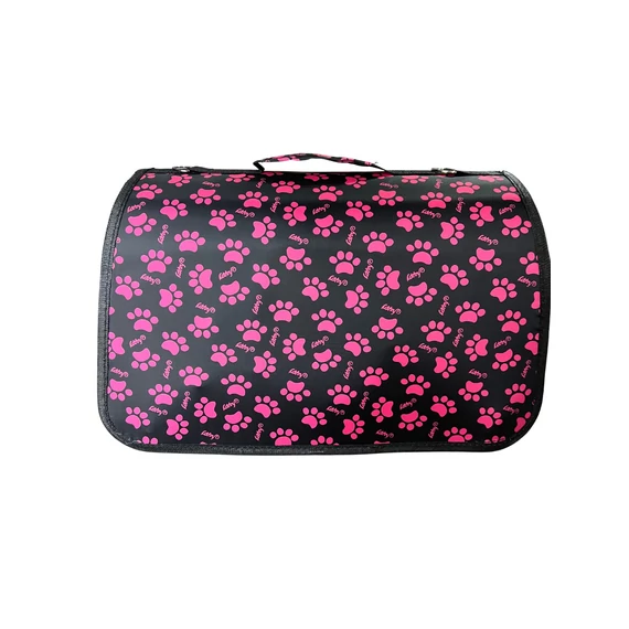 Hordozó táska - Mancs mintával rózsaszín