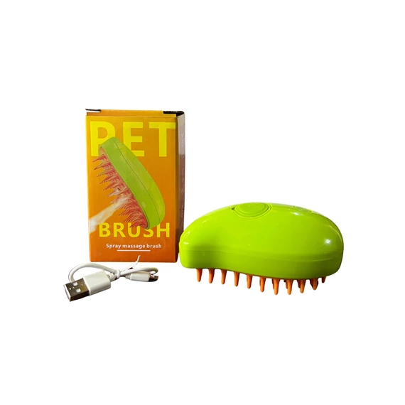 Gőzkefe masszírozó, szőrápoló kefe-Zöld